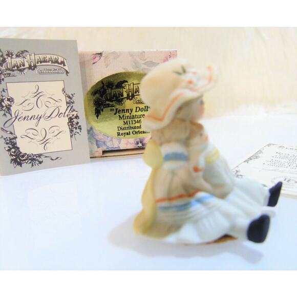 NEW Jan Hagara JENNY DOLL w/ Bye-Lo Miniature Porcelain FIGURINE Limited Edition - Picture 3 of 6